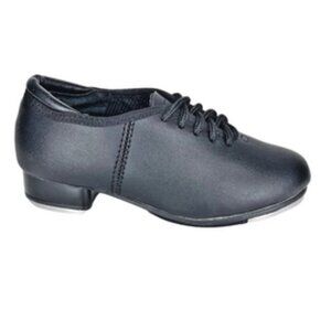Theatricals Toddler Kids Black Lace Up Tap Dance Shoes T9500 Size 8